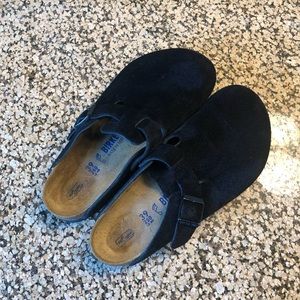 Boston Suede Leather Soft Footbed Birkenstocks